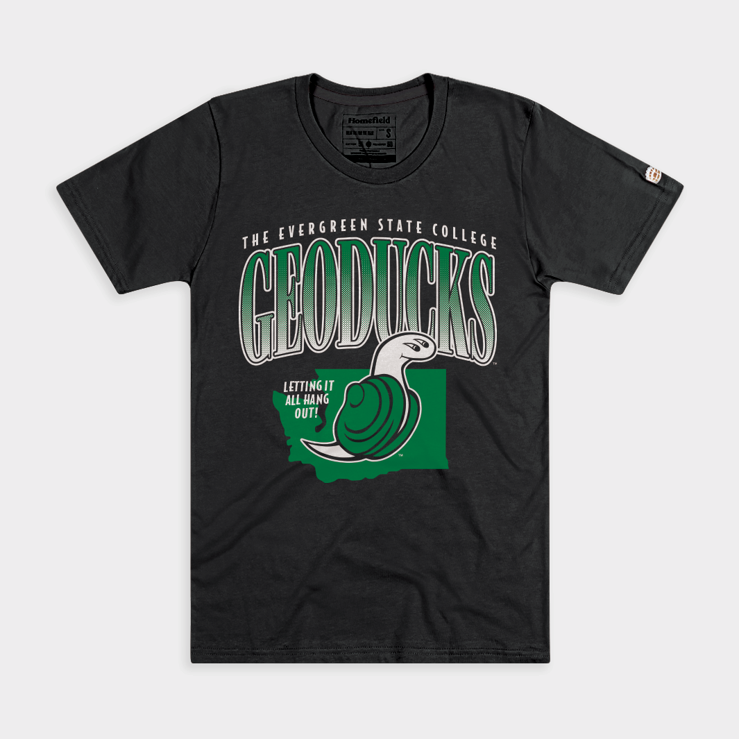 The Evergreen State College Geoducks '90s Retro-Inspired Varsity Tee