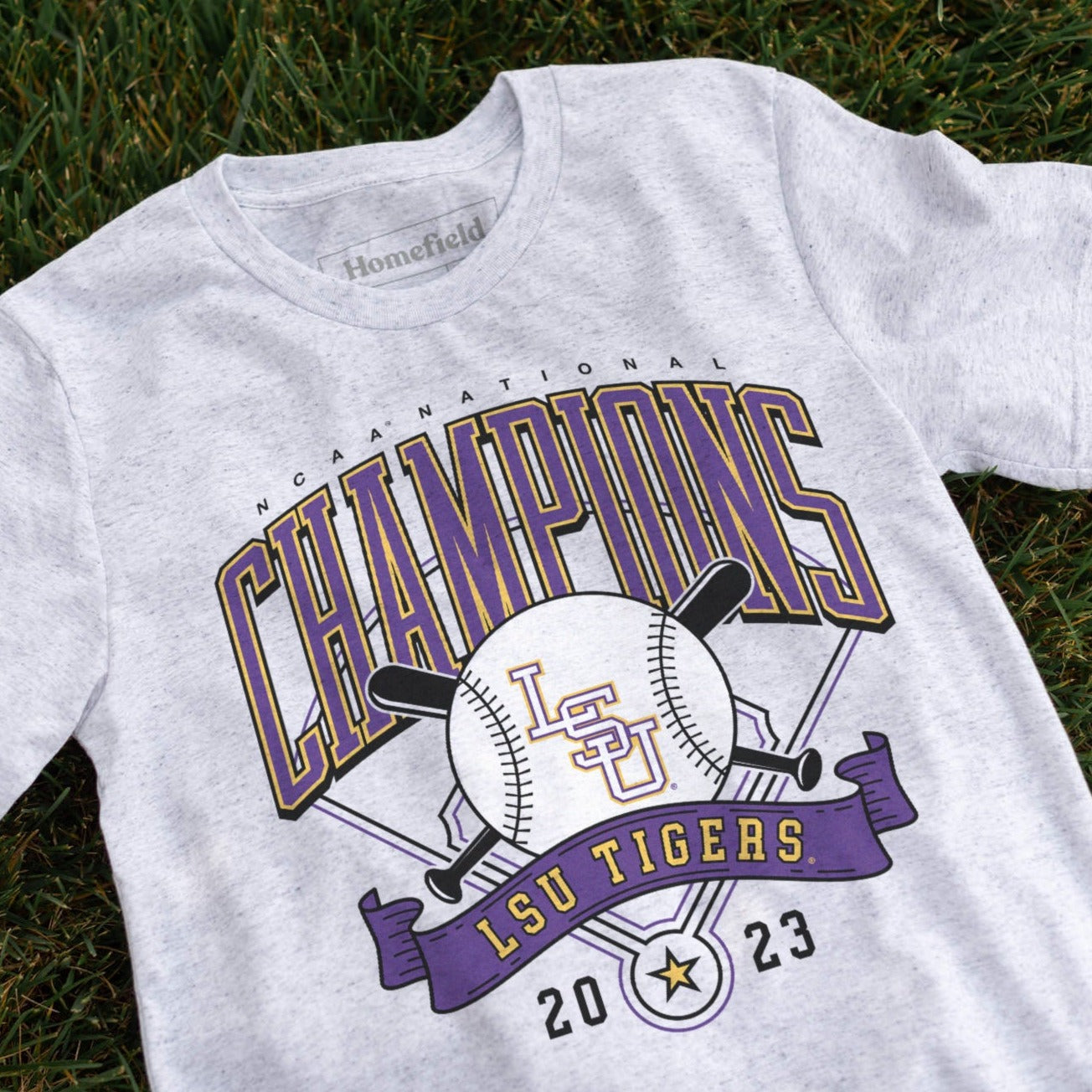 Celebrate LSU's 2023 NCAA Baseball Championship with this Ash Tee
