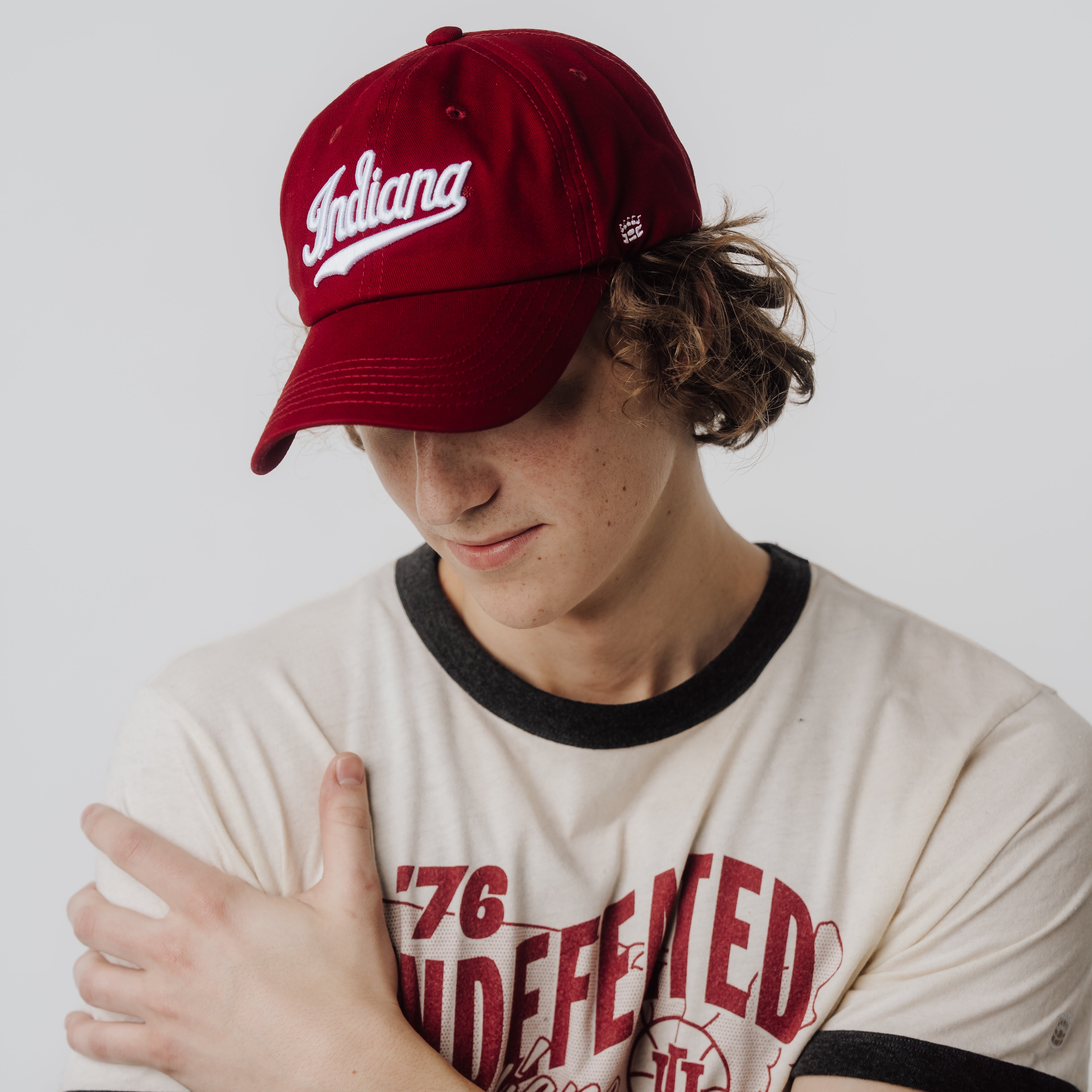 Retro Indiana Script Dad Hat - Your Tribute to Hoosiers
