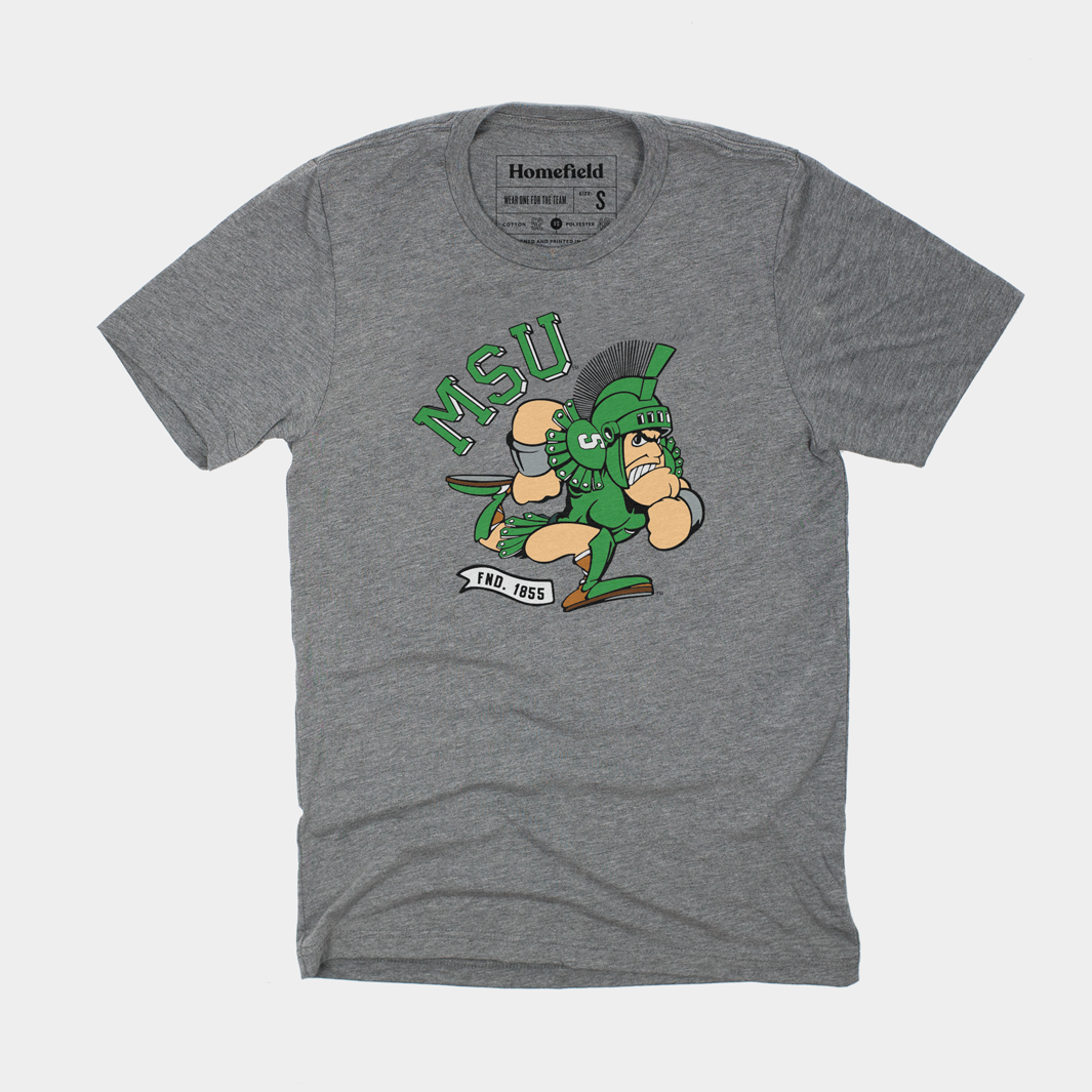 Get Your Hands on the Retro MSU Running Sparty Tee!