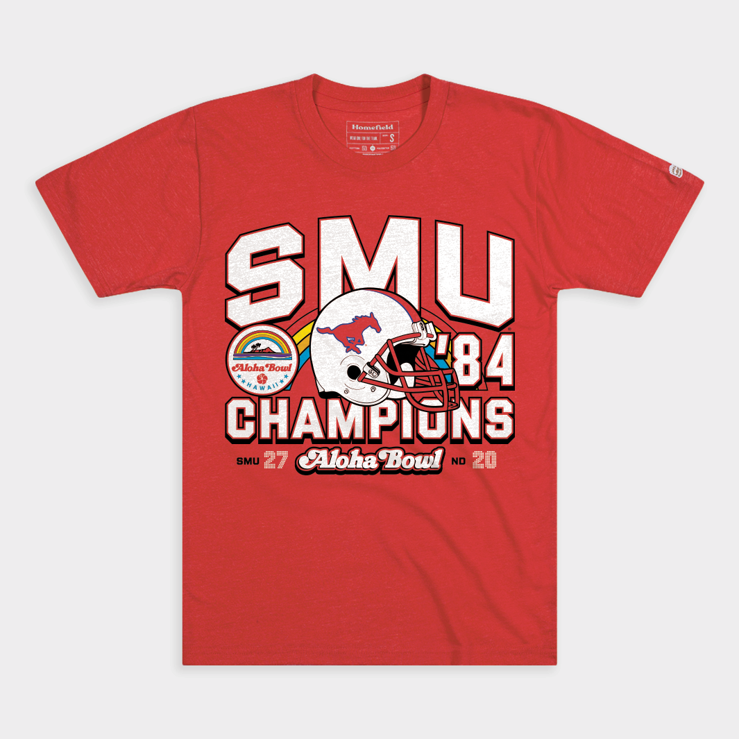 Celebrate SMU Football's 1984 Aloha Bowl Victory with This Tee