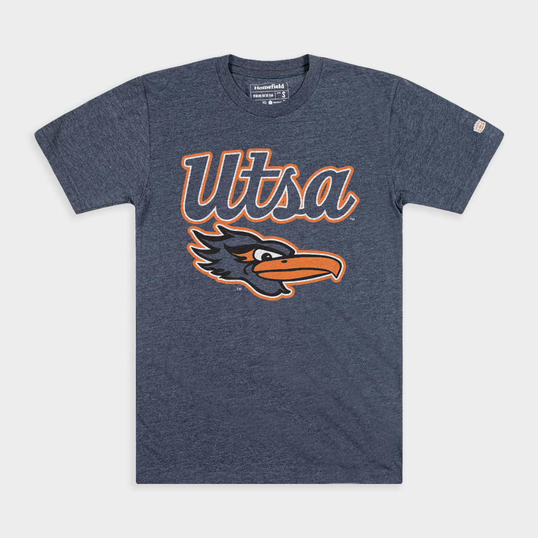 UTSA Roadrunners Retro Basketball Script Tee - A Must-Have for Fans!