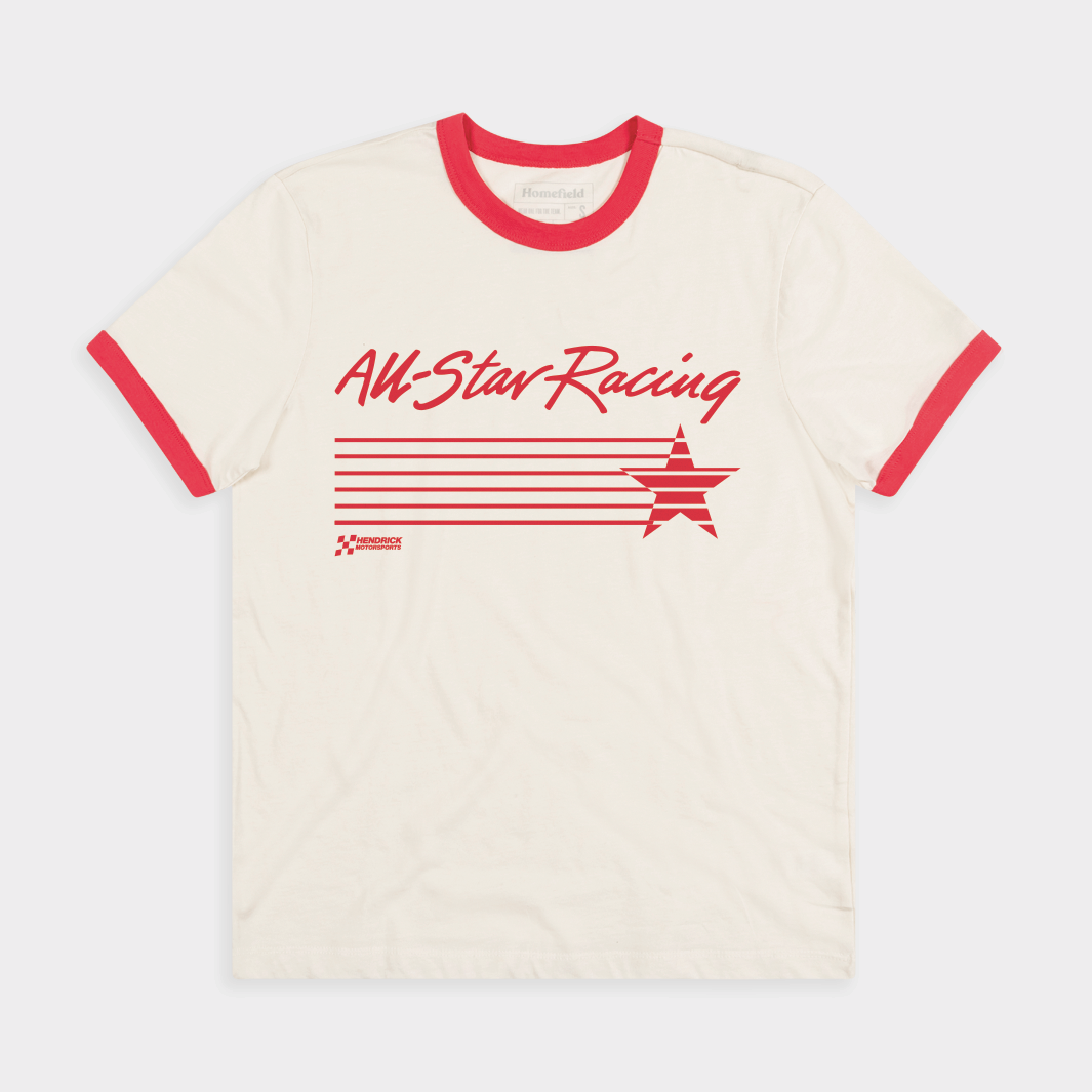 Rev Up Your Style with Hendrick Motorsports Retro All-Star Racing Ringer Tee
