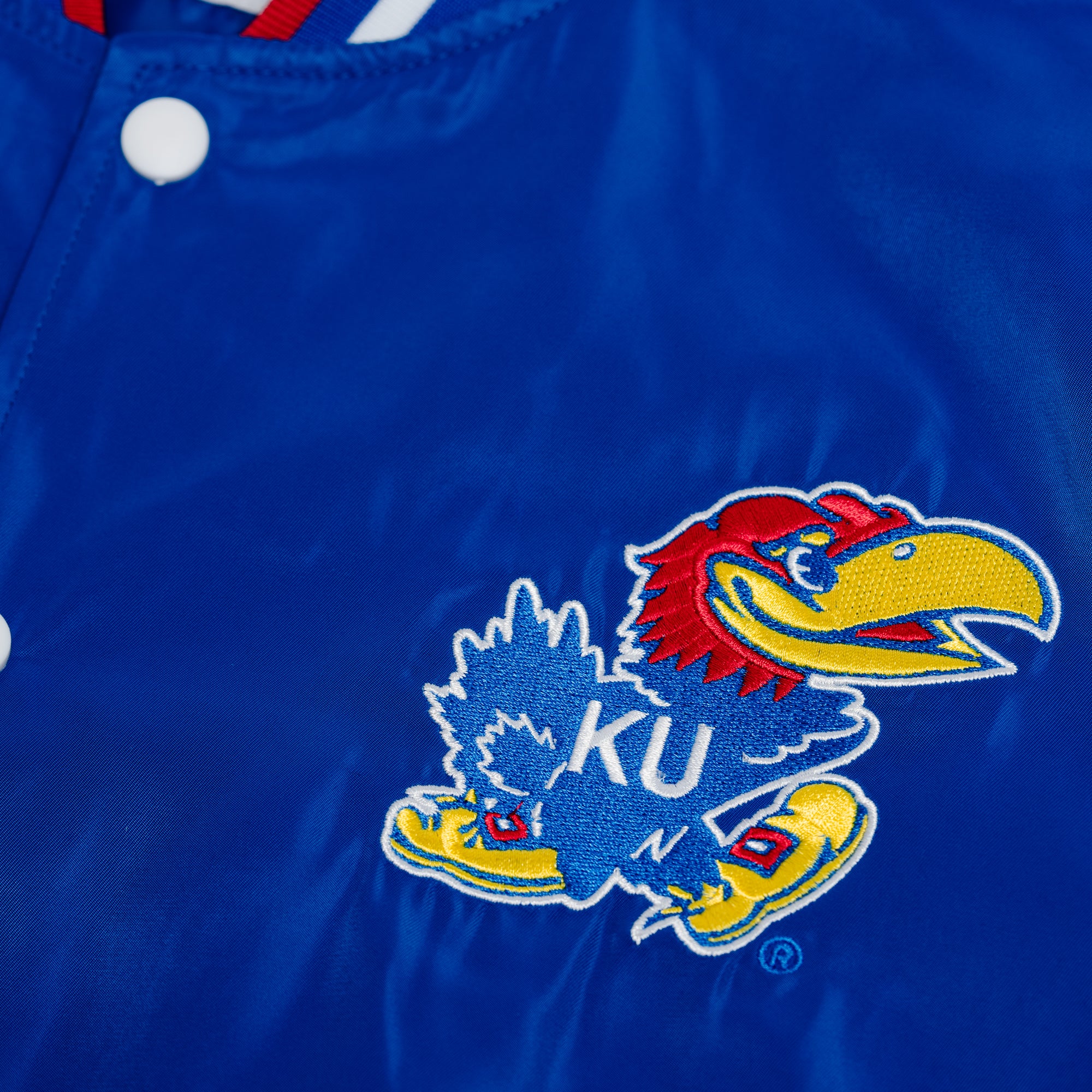 Show Your Jayhawks Pride with the Kansas Jayhawks Retro Circus Font Bomber Jacket