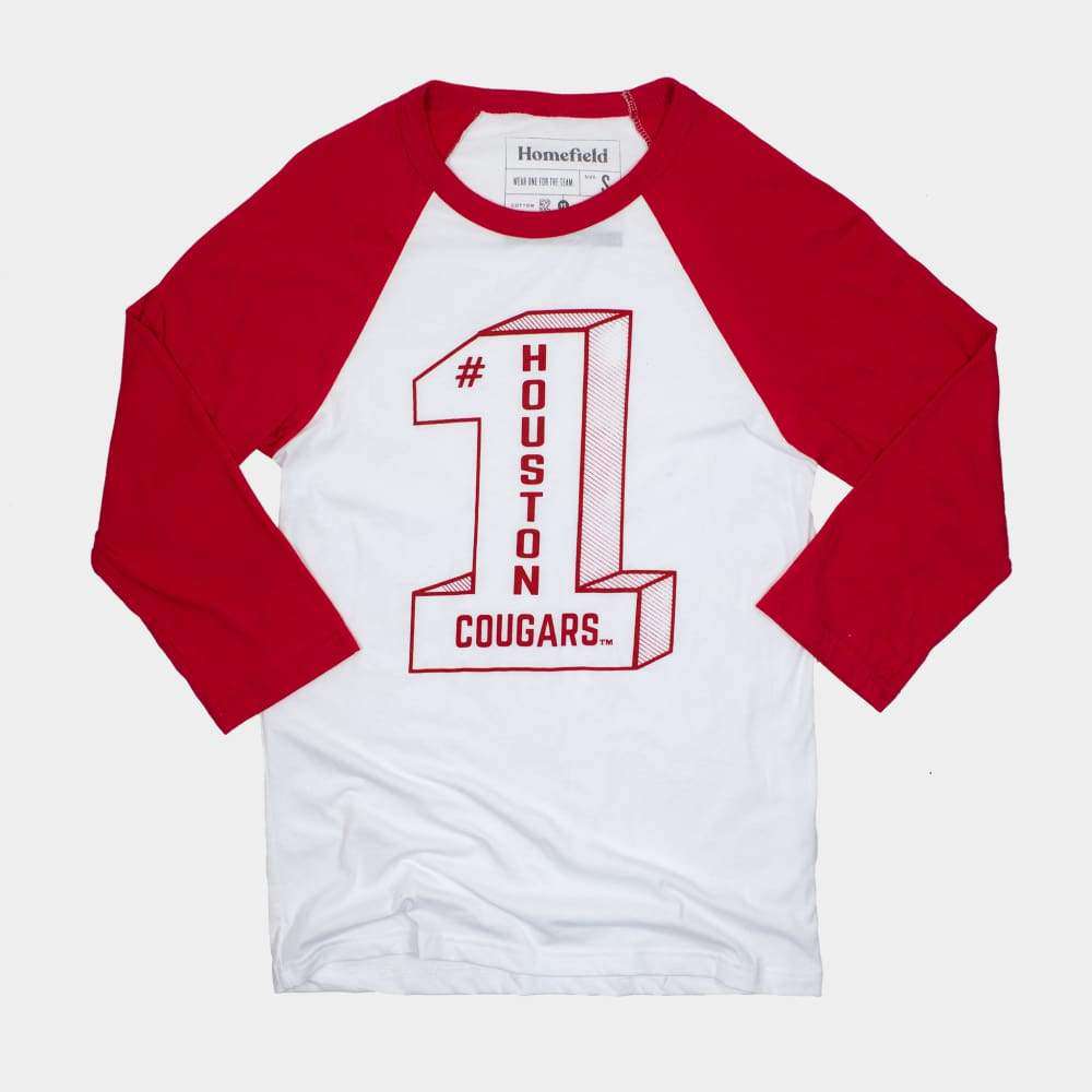 Show Your Pride with the Vintage Houston Cougars #1 Baseball Tee