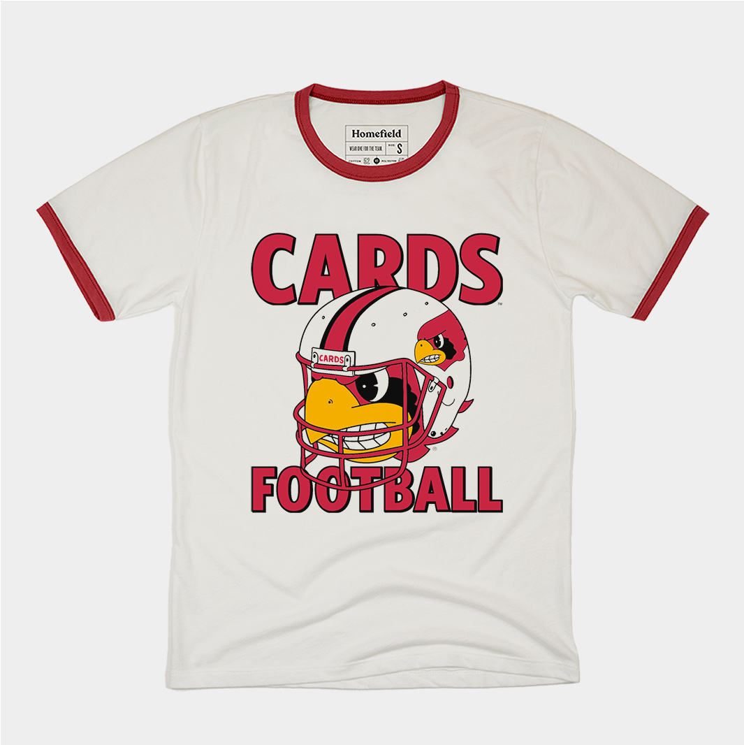 Louisville Cards Football Inspired Ringer Tee