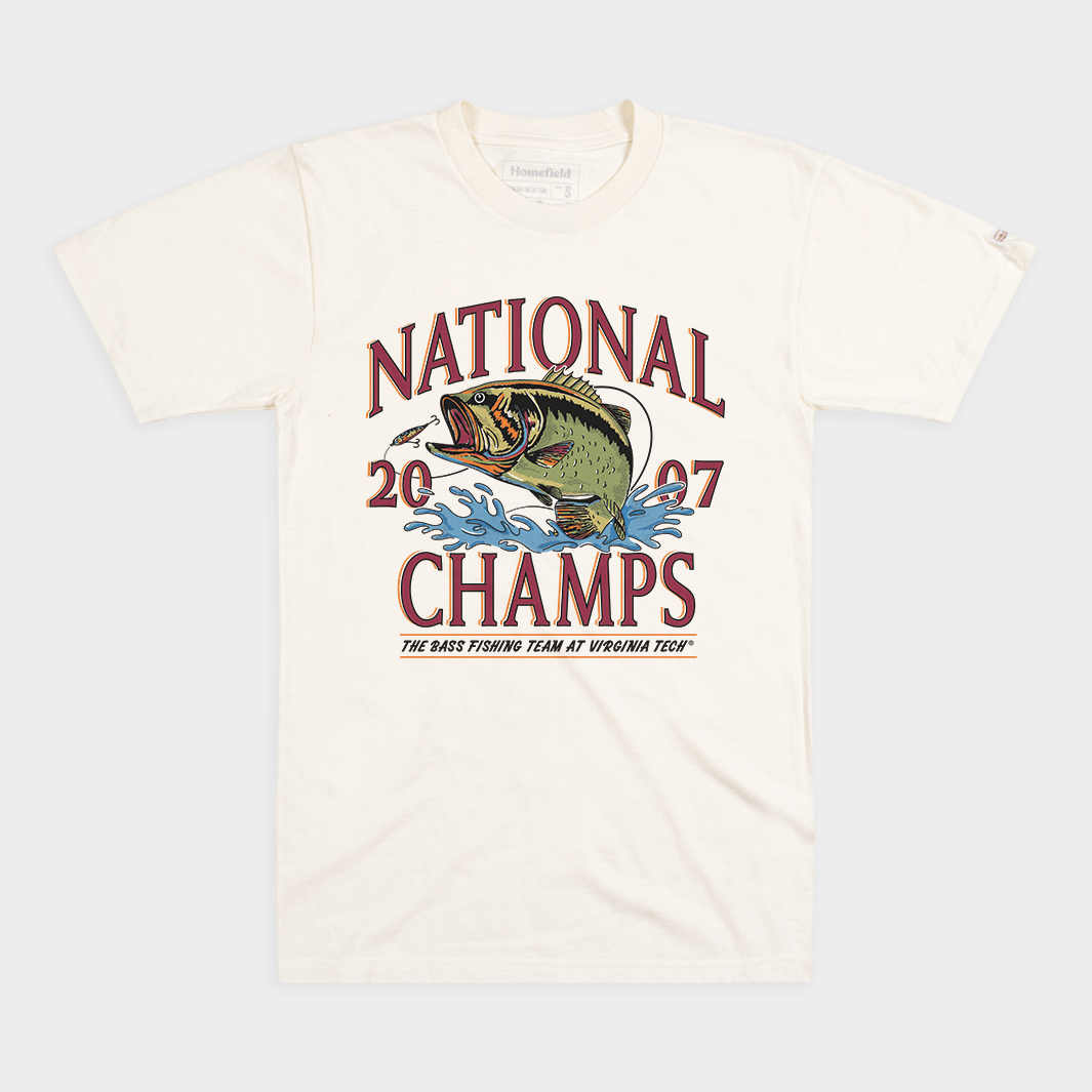 Championship-Winning Virginia Tech Bass Fishing Tee