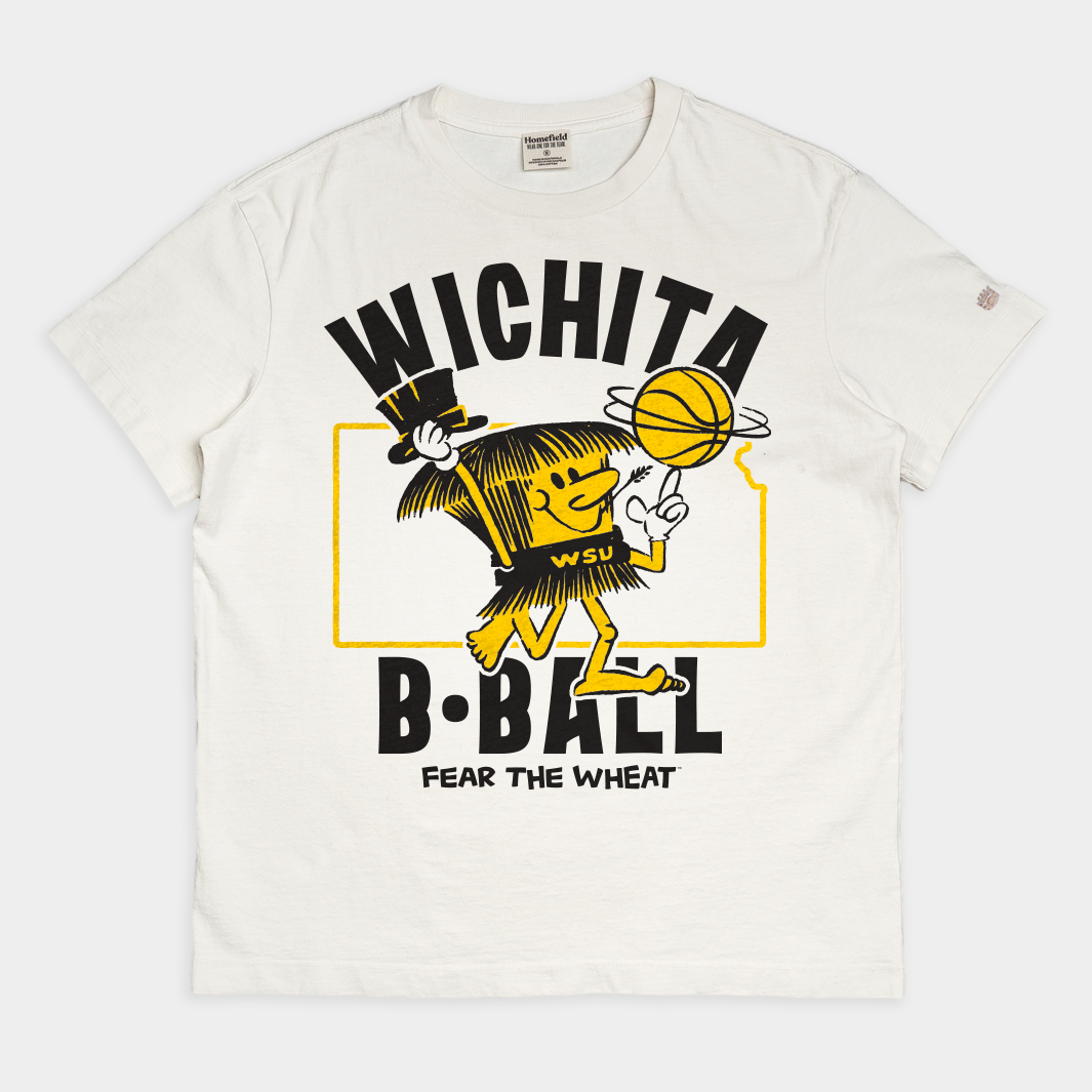 Fear the Wheat Wichita State Basketball Vintage Heavyweight Tee