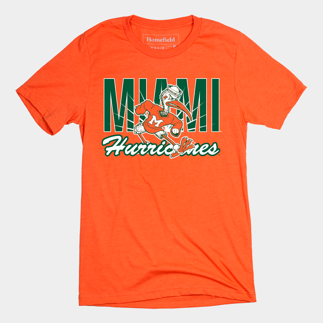 Show Your Team Spirit with the Miami Hurricanes Retro Sebastian Tee