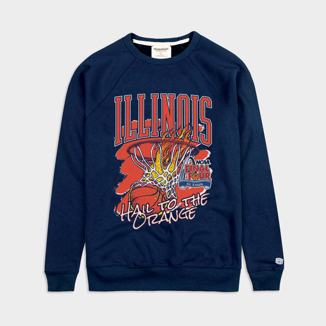 Celebrate the 2004 - 05 Illinois Men's Basketball Final Four with this Retro Crewneck