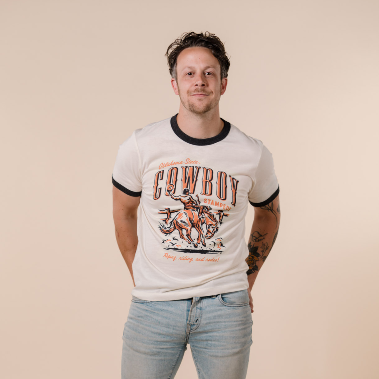 Show Your Pride with the Oklahoma State Cowboy Stampede Ringer Tee
