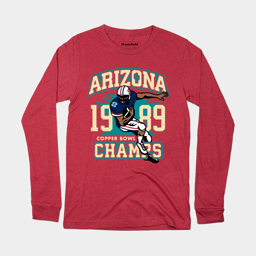 Arizona 1989 Copper Bowl Champs Long Sleeve Tribute Shirt