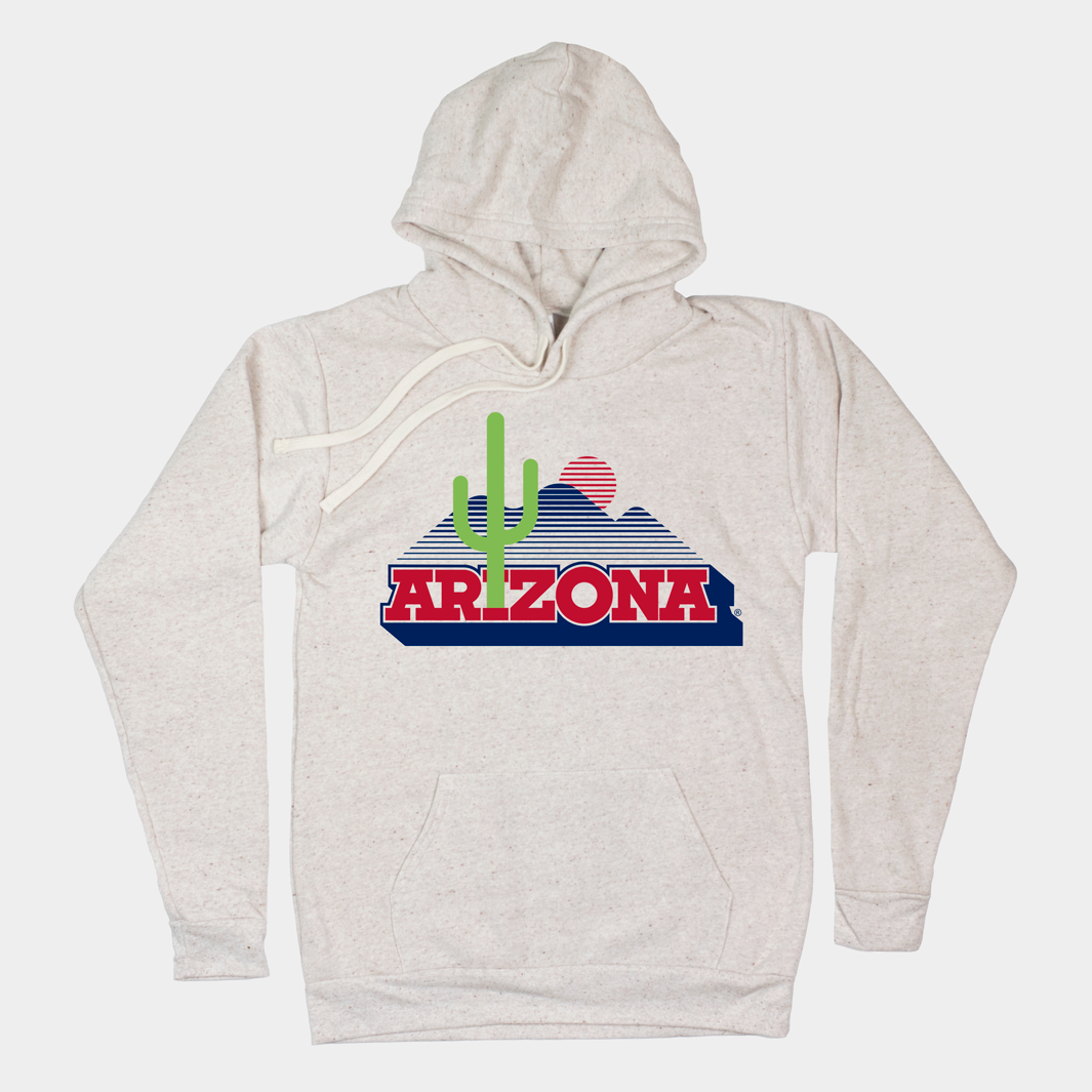 Show Your Arizona Pride with the Retro Cactus Logo Hoodie