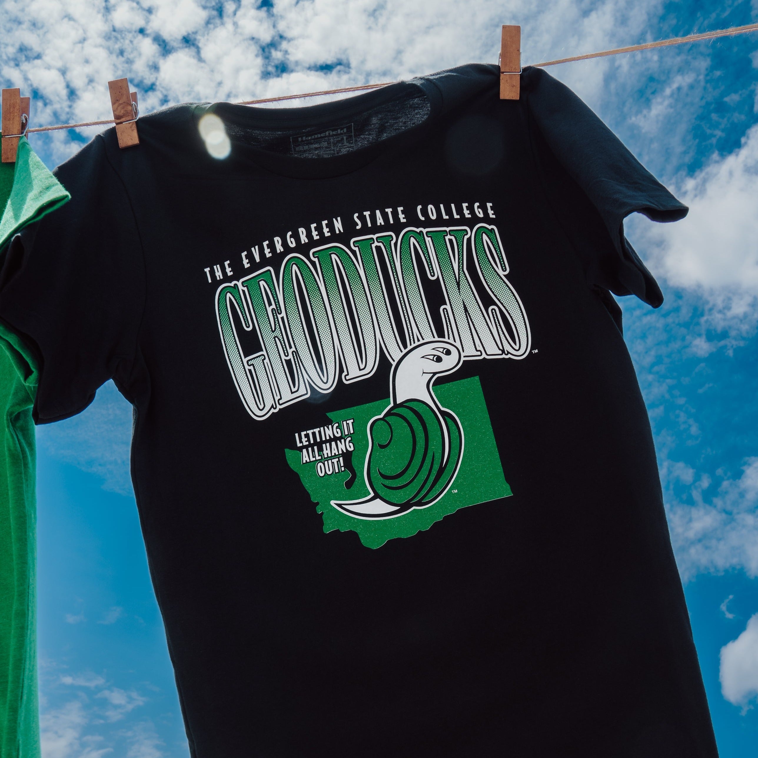 The Evergreen State College Geoducks '90s Retro-Inspired Varsity Tee
