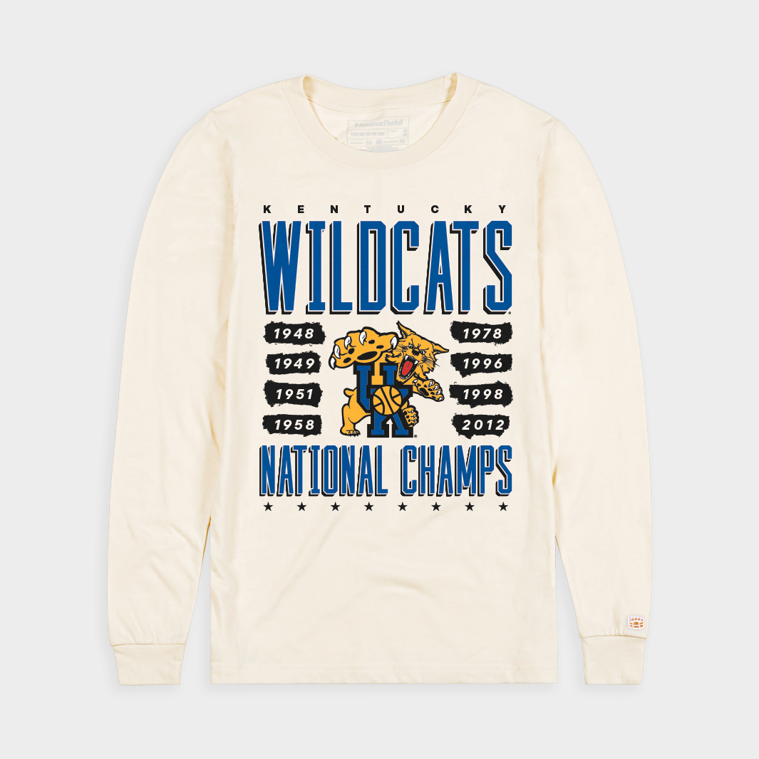 Kentucky Basketball 8 - Time National Champs Tribute Long Sleeve