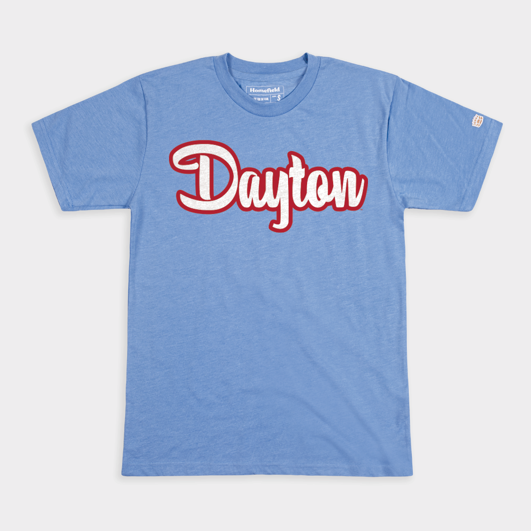 Get Your Hands on the Stunning Dayton Flyers Basketball Chapel Blue Jersey Tee
