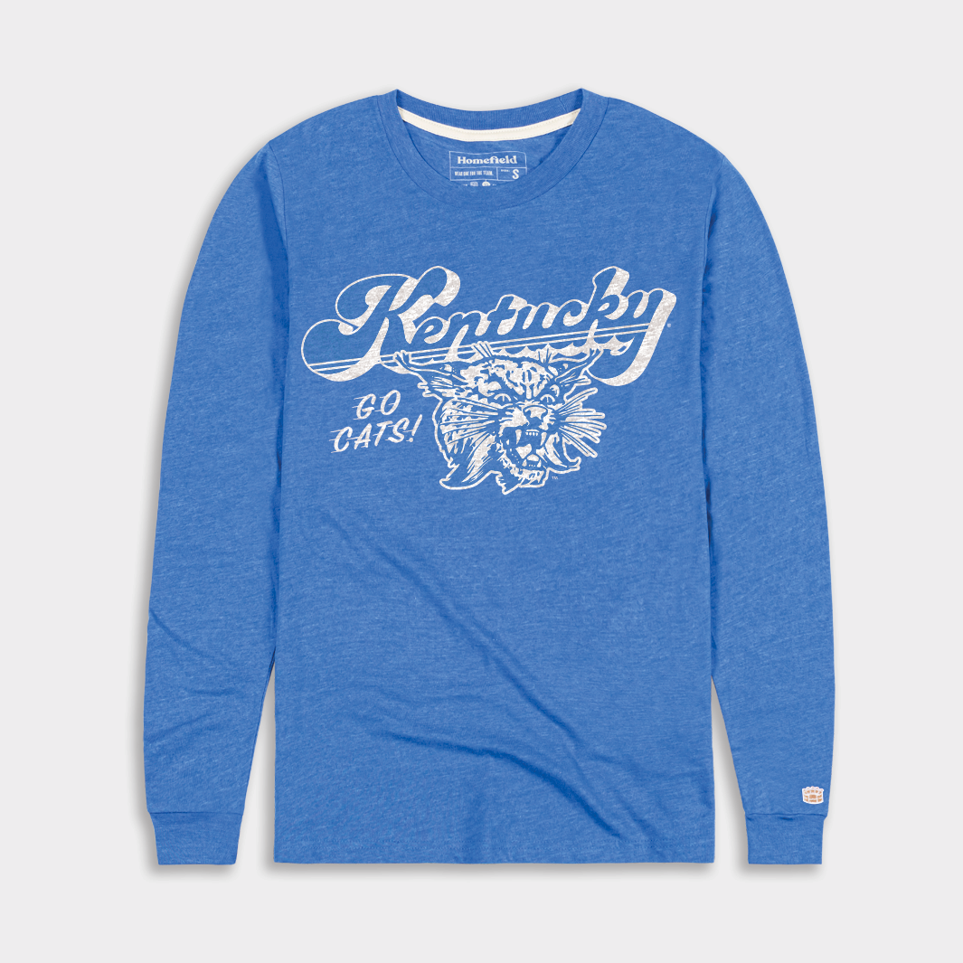 Kentucky Vintage Wildcat Logo Long Sleeve Shirt - A Timeless Tribute