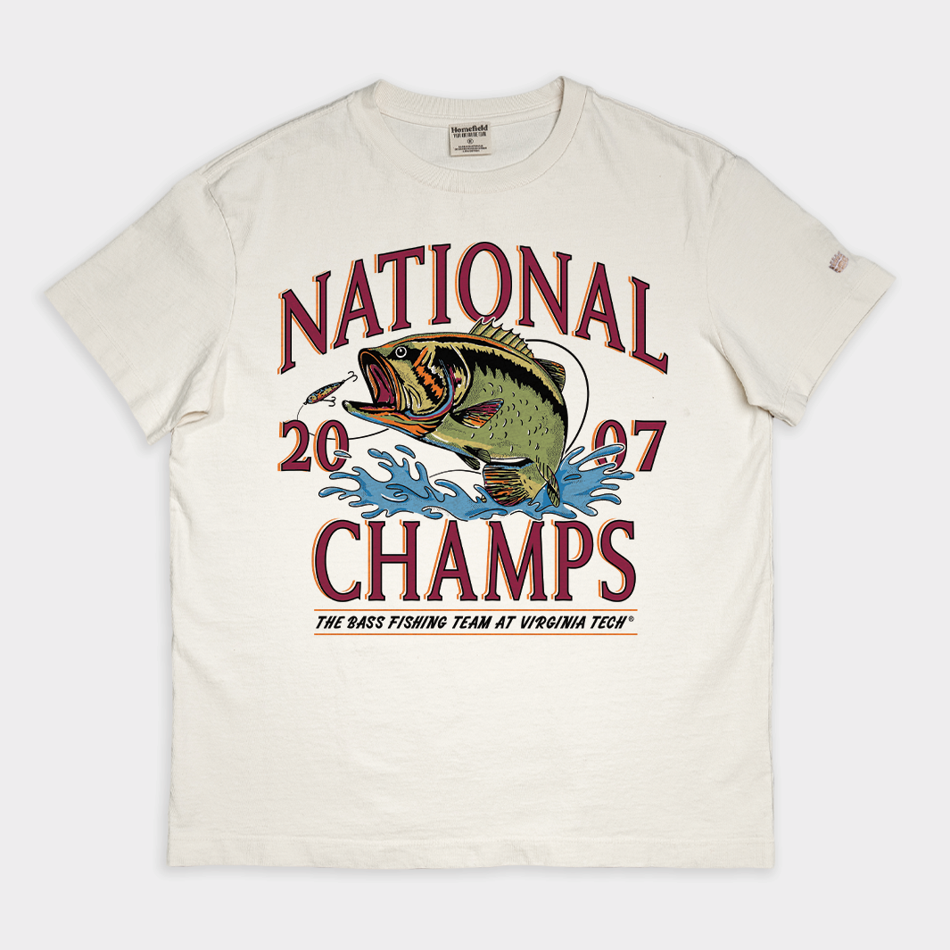 Virginia Tech 2007 Bass Fishing Champions Heavyweight Tee