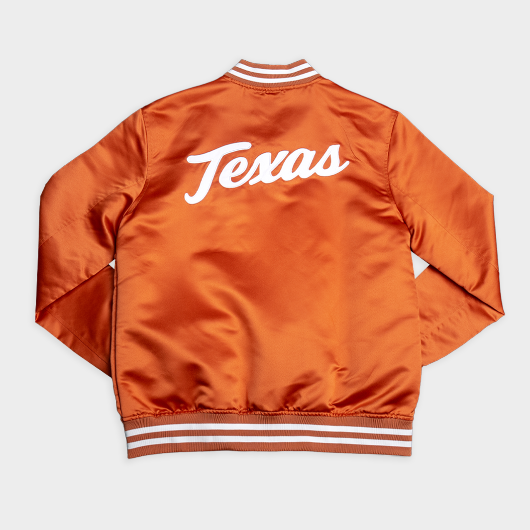 Texas Longhorns Vintage-Inspired Bomber Jacket with Script Design