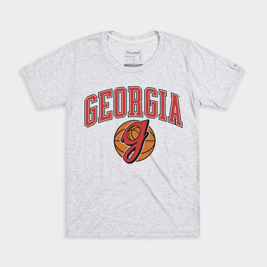 Georgia Bulldogs Women's Retro Basketball Tee - Celebrate the Team's Glory