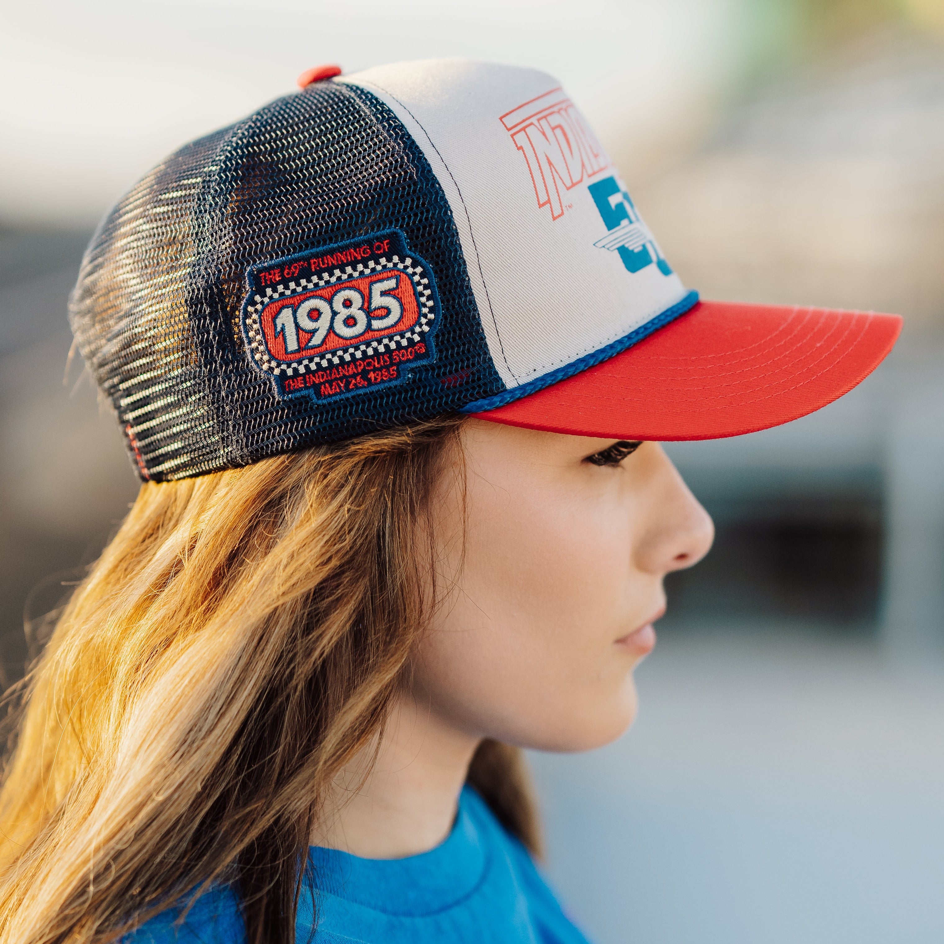 Relive the Thrill: 1985 Indianapolis 500 Vintage Trucker Hat