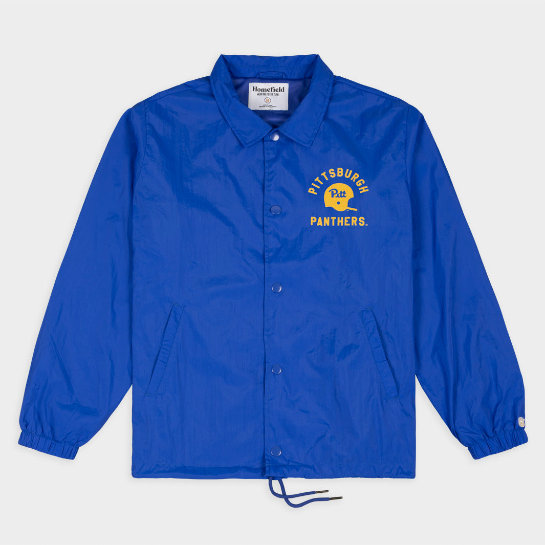 Retro Pitt Panthers Football Helmet Coaches Jacket - Gear Up for Game Day!
