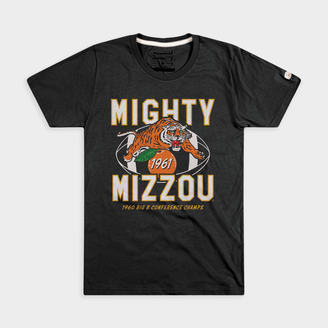 Relive the Mighty Mizzou Tigers' 1960 - 61 Football Glory with This Tee!