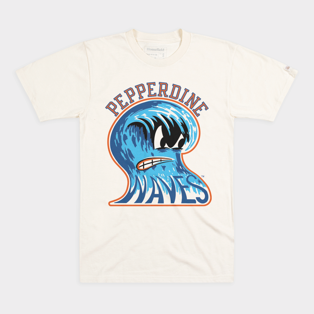 Pepperdine Waves Retro Angry Wave Graphic Tee