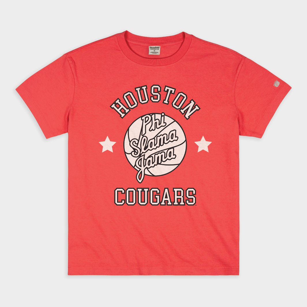 Houston Cougars Phi Slama Jama Vintage Tribute Heavyweight Tee