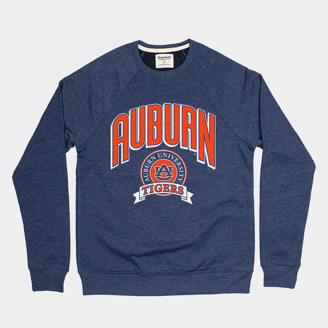 Auburn Crest Vintage-Inspired Classic Crewneck