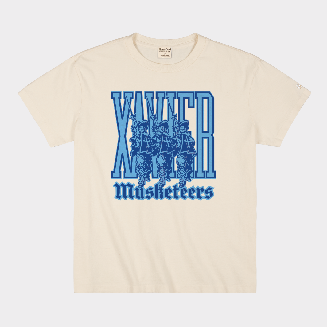 Retro Xavier Three Musketeers Vintage Heavyweight Tee - A Timeless Tribute