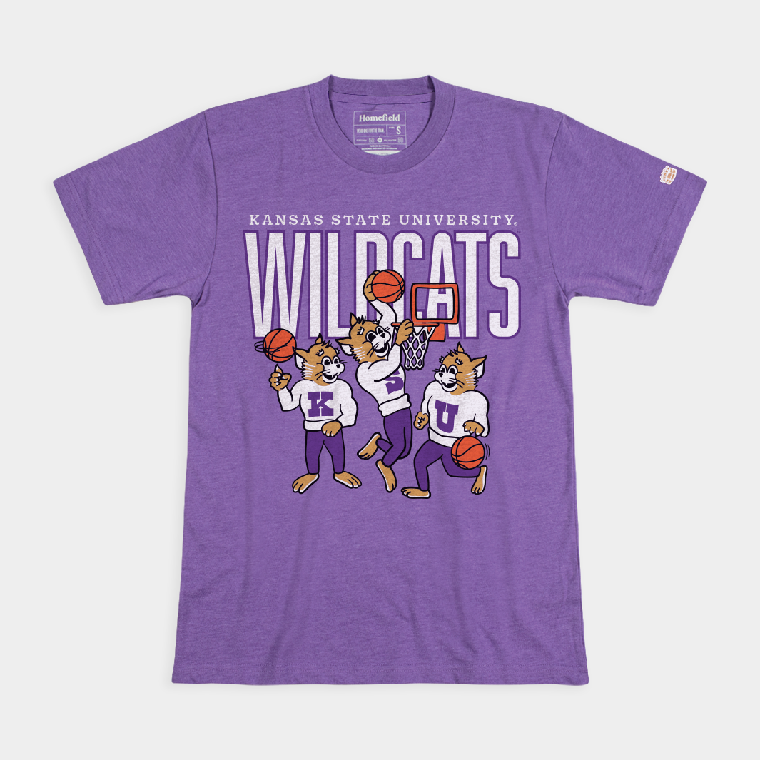 Kansas State Wildcats Vintage Willie Hoops Retro Tee