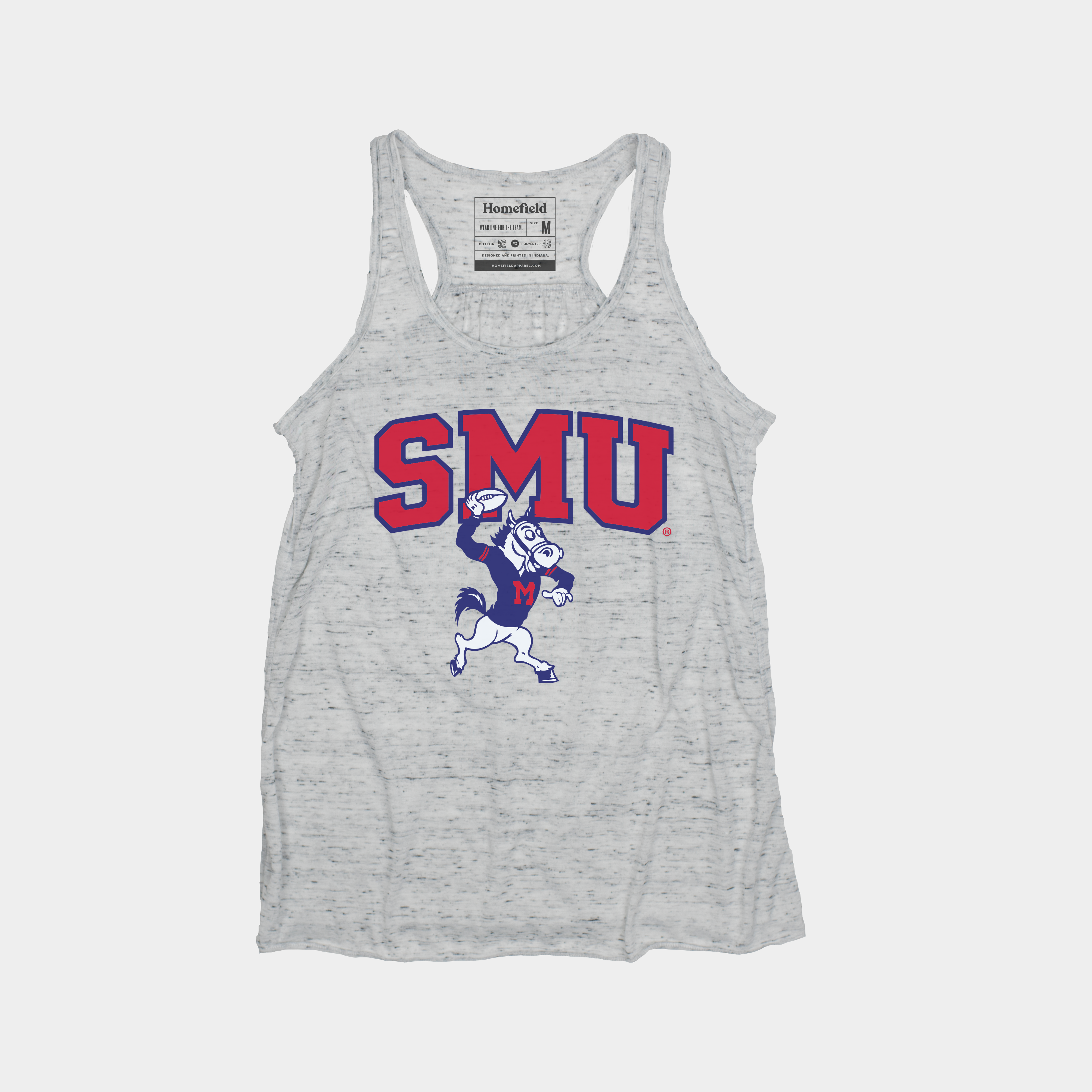 SMU Women's Vintage-Inspired Football Season Racerback Tank Top