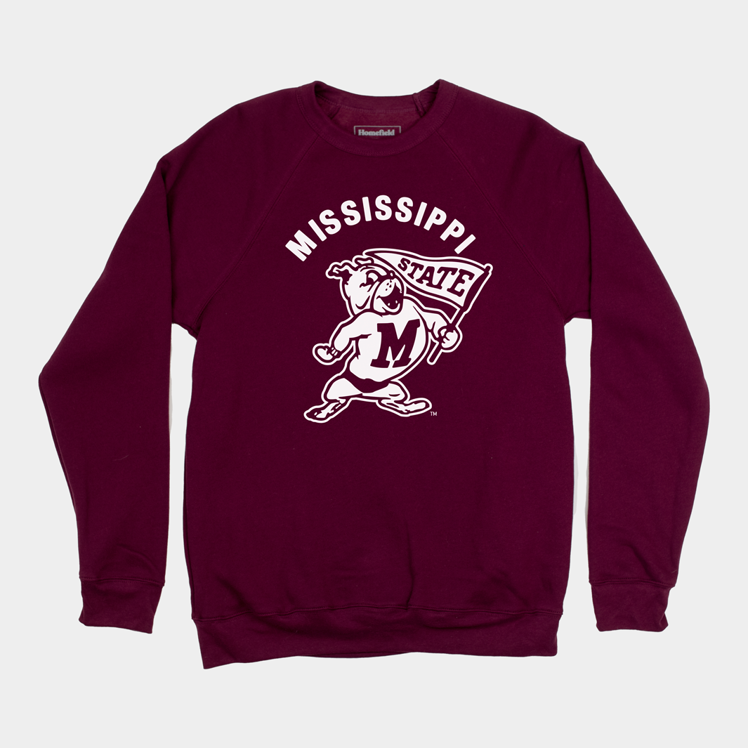Unleash Your Team Spirit with the Vintage Mississippi State Bulldogs Crewneck