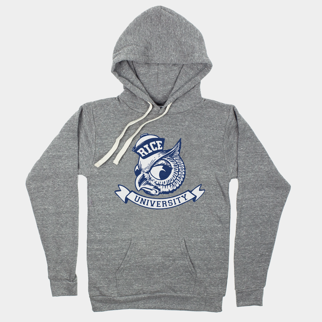 Rice University Vintage Owl Hoodie - Unleash Your School Spirit