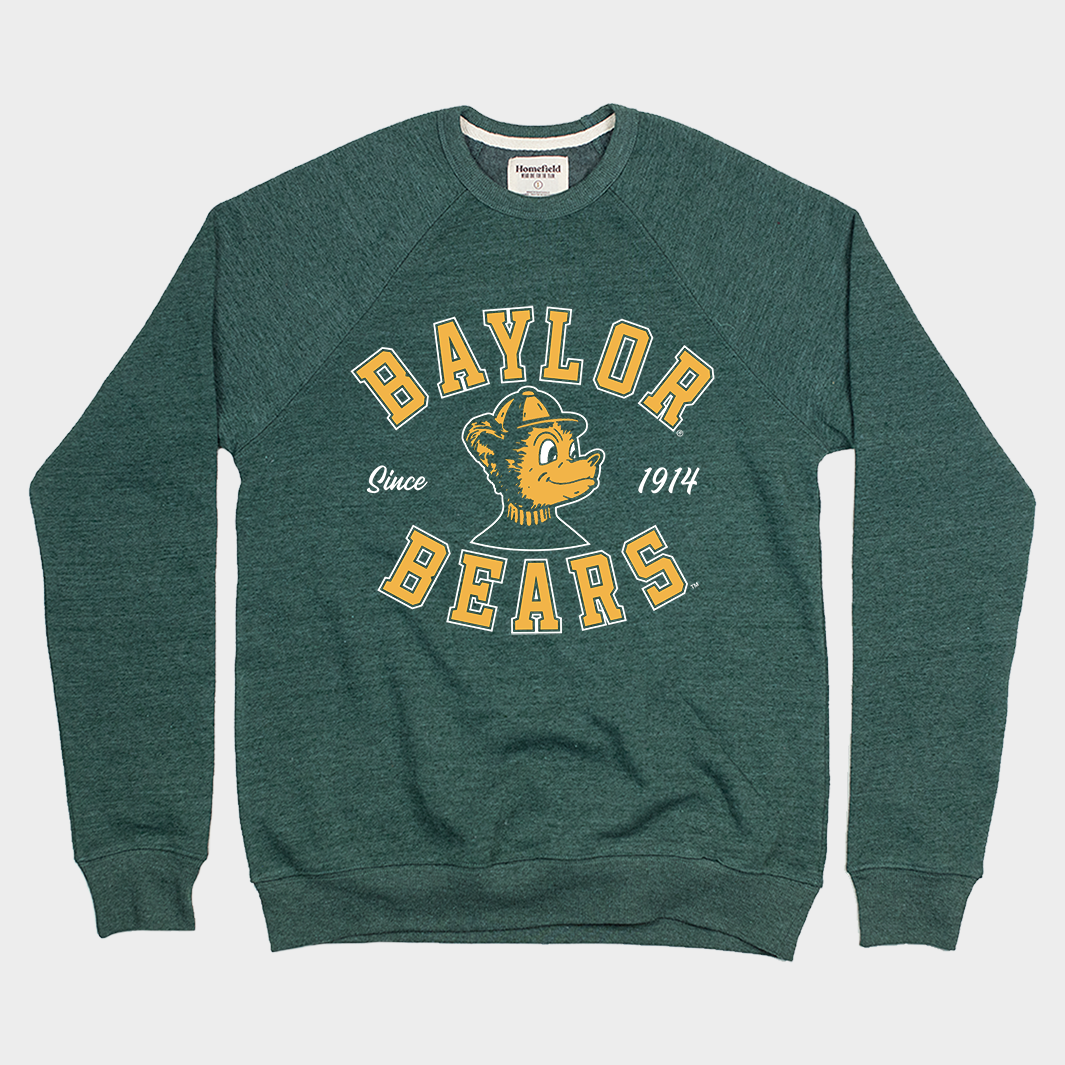 Adorable Baylor Throwback Bear Crewneck