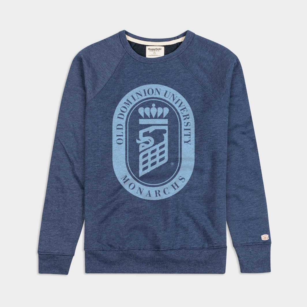 Old Dominion's Majestic Classic Collegiate Seal Crewneck