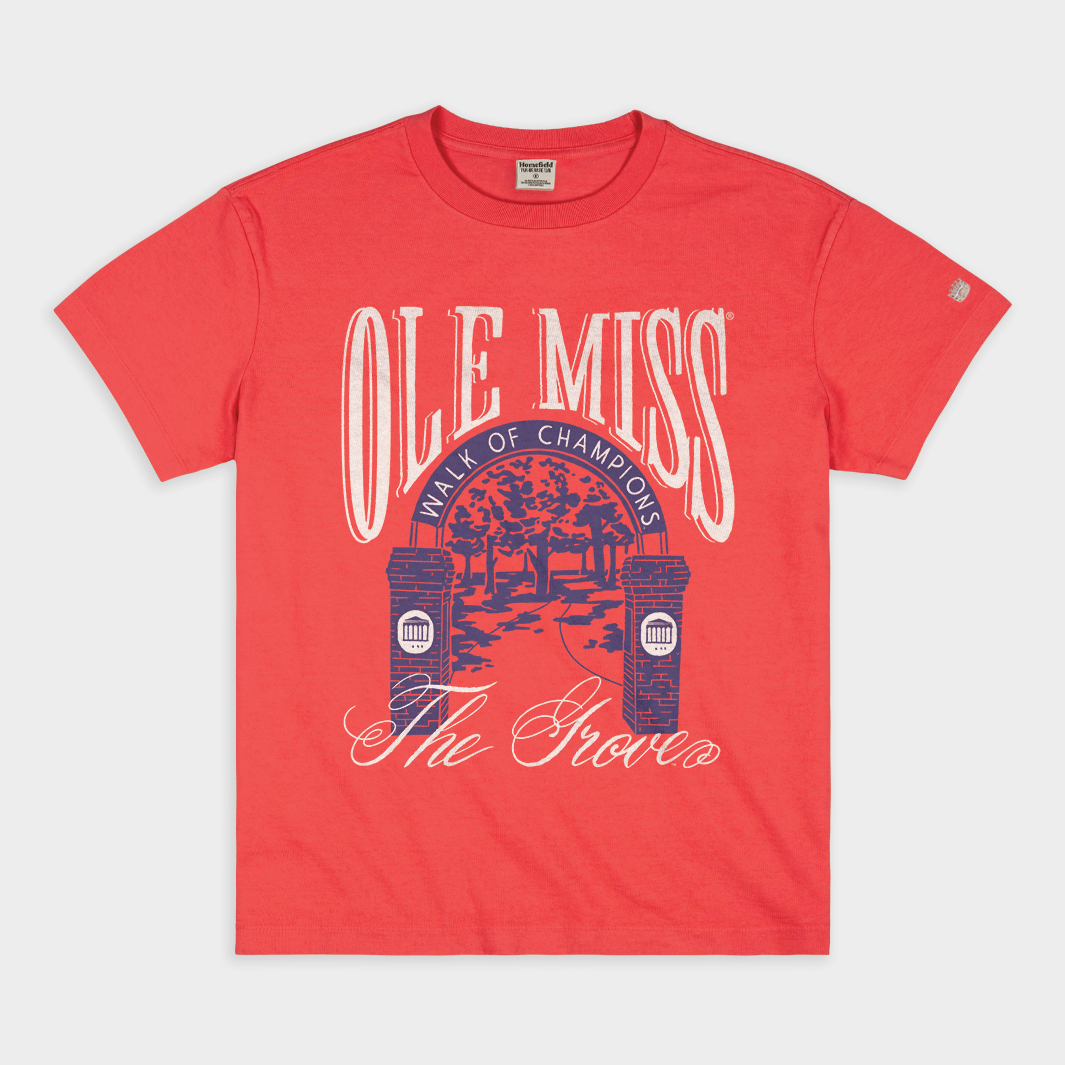 Ole Miss Walk of Champions Vintage Heavyweight Tee - The Grove Tribute