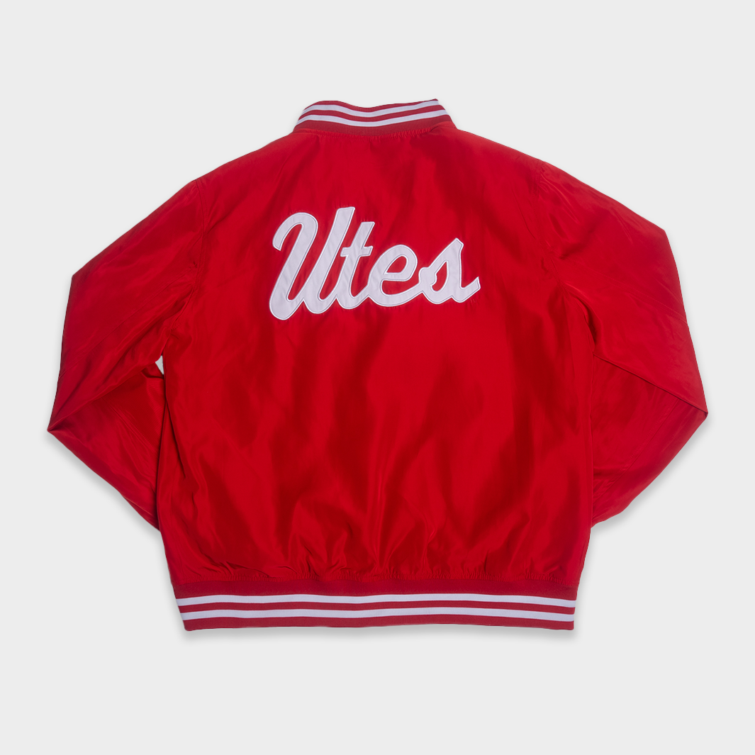 Utah Utes Vintage Script & Logo Bomber Jacket - A Timeless Tribute to Tradition