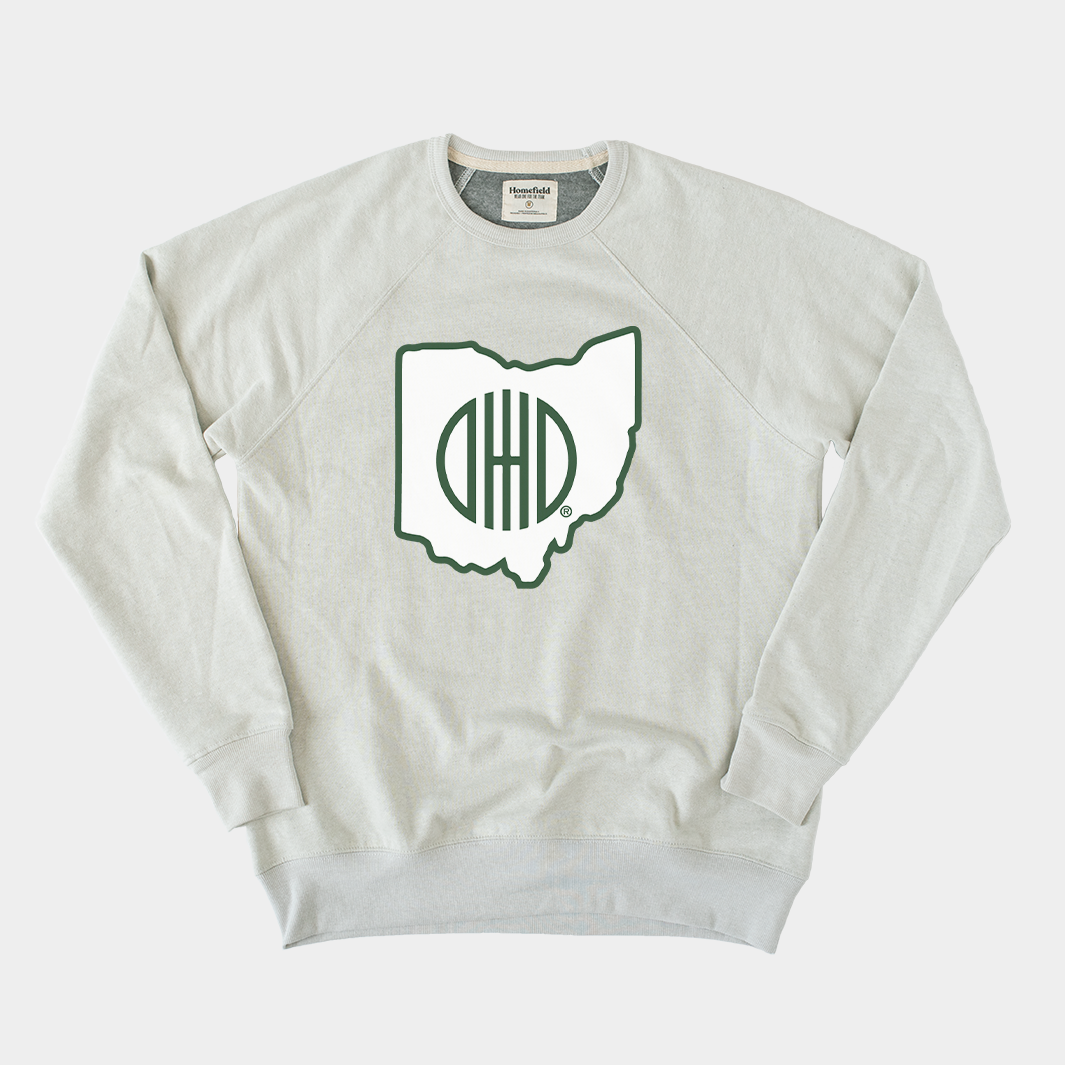 Nostalgic Ohio Outline Crewneck Sweatshirt