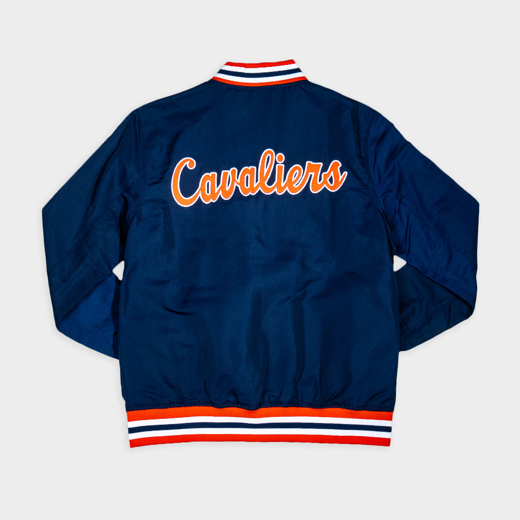 Show Your Cavalier Pride with the Retro Script Bomber Jacket