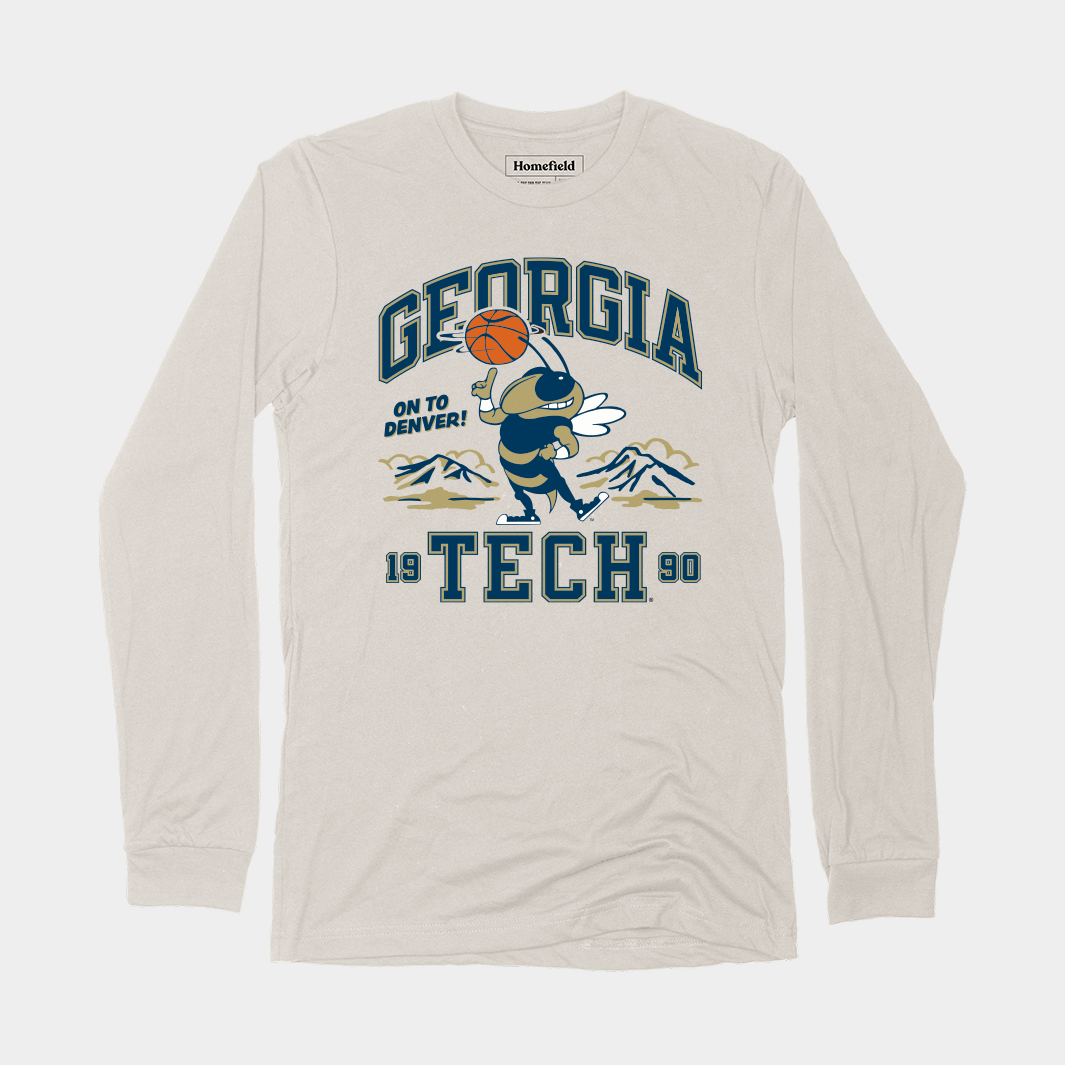 Georgia Tech 1990 Men's Basketball Long Sleeve Shirt - A Tribute to Legendary Hoops
