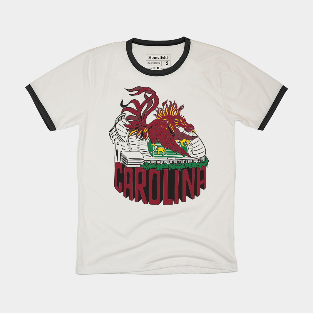 Show Your Gamecock Pride with Williams-Brice Stadium Ringer Tee
