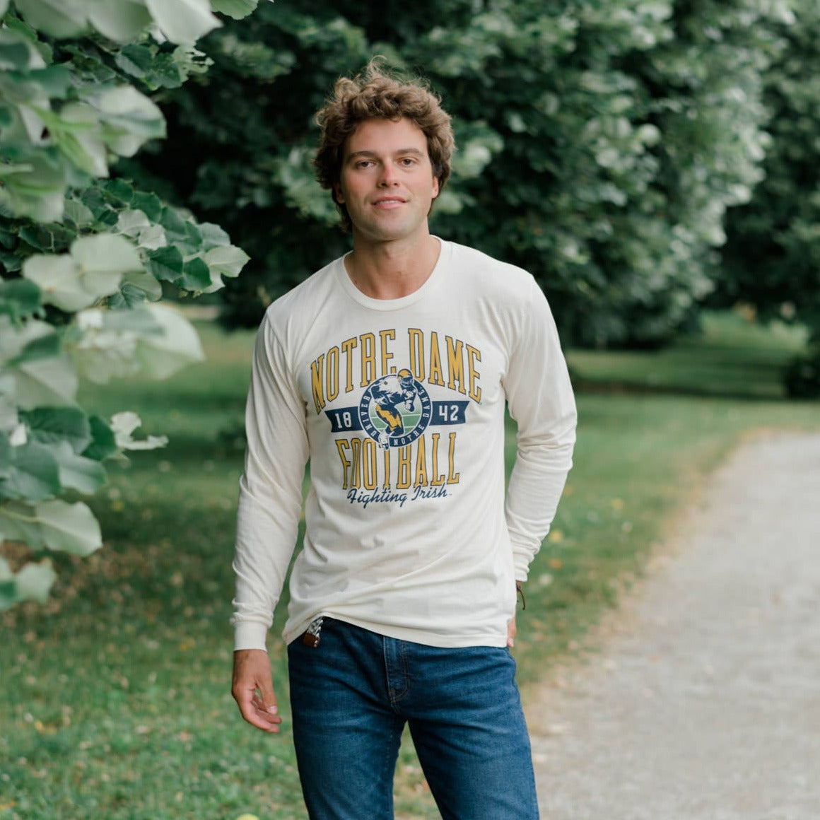 Notre Dame Fighting Irish Football Vintage Long Sleeve