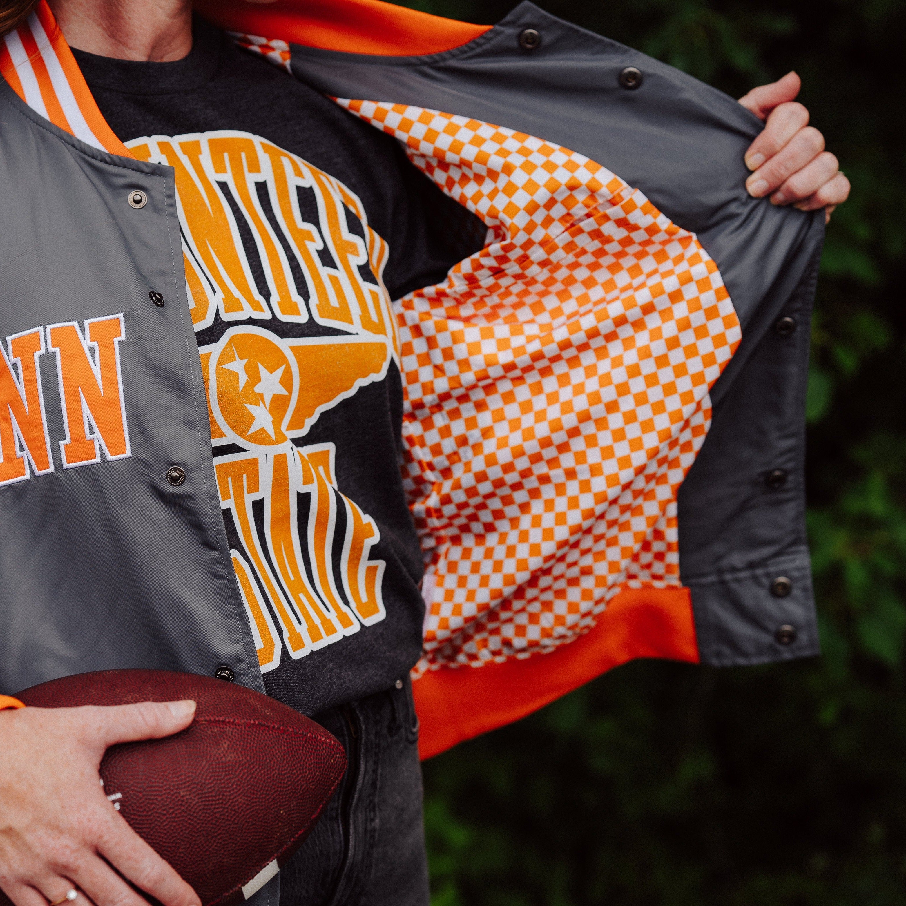 Show Your Pride with the Tennessee Volunteers Football Smokey Grey Bomber Jacket