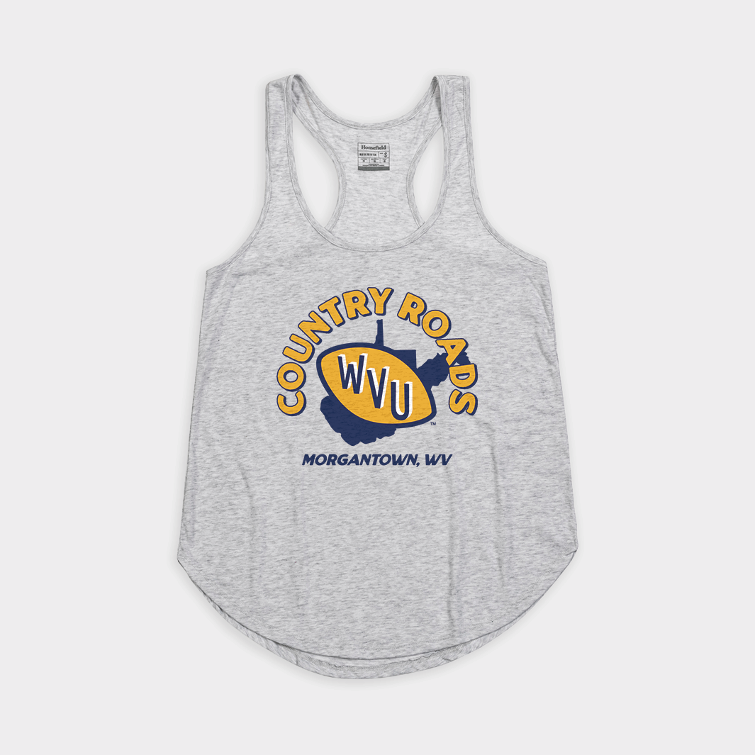 WVU Country Roads Vintage Women's Football-Inspired Tank