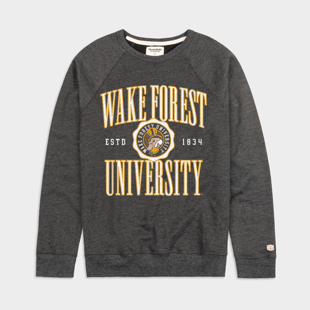 Get Your Hands on the Wake Forest Demon Deacons Retro Crest Crewneck Now!
