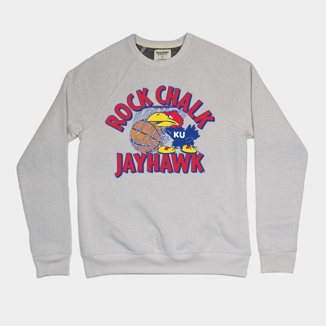 Rock Chalk Jayhawk Vintage Kansas Crew - Show Your Jayhawk Pride!