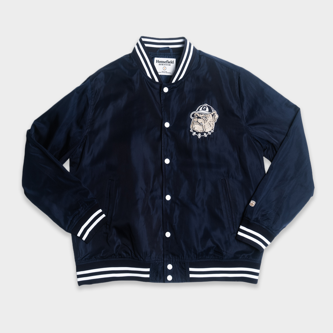 Georgetown Hoyas Retro Bomber Jacket with Vintage Logo