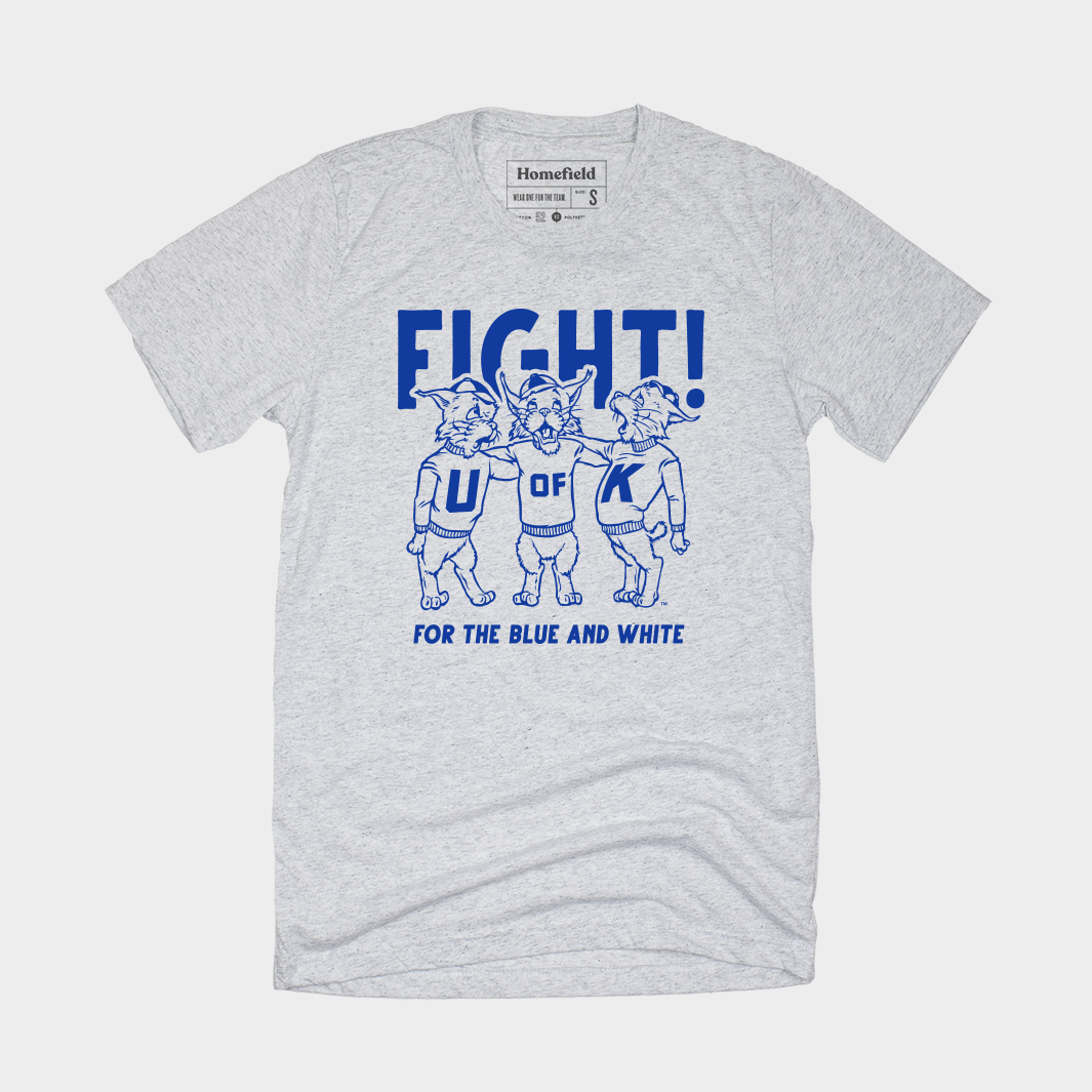 Vintage UK Kentucky Wildcats Blue and White Tee